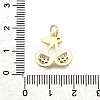Brass Micro Pave Cubic Zirconia Pendants KK-F896-03B-G-3