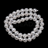 Electroplated Natural Agate Beads Strands G-B191-A07-8mm-20-4