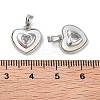Brass Micro Pave Clear Cubic Zirconia Pendants KK-B102-23P-3