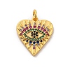 Brass Micro Pave Cubic Zirconia Pendants KK-U033-07G-02-1