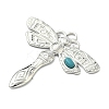 304 Stainless Steel with Dyed Synthetic Turquoise Pendants STAS-G374-05S-06-2