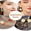 12Pcs 2 Colors 304 Stainless Steel Stud Earring Findings STAS-LP0001-76-4