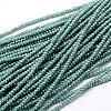 Faceted Rondelle Full Rainbow Plated Electroplate Glass Beads Strands X-EGLA-M004-2mm-A15-1