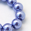 Baking Painted Pearlized Glass Pearl Round Bead Strands X-HY-Q003-4mm-09-3
