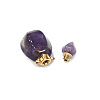 Faceted Natural Amethyst Pendants G-H252-B05-3