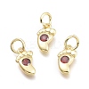 Brass Micro Pave Cubic Zirconia Pendants KK-P187-08B-G-1