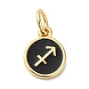 Real 18K Gold Plated Brass Enamel Charms KK-L216-001G-C-2