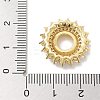 Rack Plating Brass Micro Pave Clear Cubic Zirconia Cabochon Connector Setttings KK-L224-027G-01-3