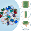 24Pcs 12 Colors Alloy Faceted Glass Connector Charms FIND-FI0001-08B-4