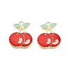 Light Gold Plated Alloy Enamel Pendants PALLOY-N176-25A-RS-1