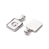 304 Stainless Steel Pave Shell Pendants STAS-G327-01P-G-2