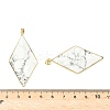 Natural Howlite Faceted Big Pendants G-L623-04G-02-3