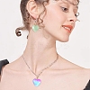 18Pcs 9 Colors Spray Painted Glass Pendants GLAA-YW0004-31-6