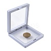 5Pcs Square Transparent PE Thin Film Suspension Jewelry Display Box CON-FS0001-19B-3
