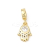 Brass Micro Pave Cubic Zirconia European Dangle Charm KK-U062-24G-1