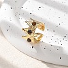 Natural Tiger Eye Finger Rings STAS-Z112-09G-03-1