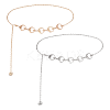 2Pcs 2 Colors Moon & Star Zinc Alloy Waist Body Chains AJEW-HS0001-12-1