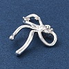 Brass Micro Pave Clear Cubic Zirconia Pendants KK-G491-24S-02-2