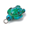6Pcs 6 Color Dyed Synthetic Turquoise Sea Animal Pendants PALLOY-JF02725-4