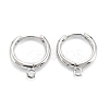 Rack Plating Brass Huggie Hoop Earrings Finding LS-KK-D063-05P-1