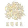 UV Plating Rainbow Iridescent Acrylic Beads OACR-C012-02I-1-1
