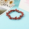 Natural Red Jasper Chip Beads Stretch Bracelets for Children BJEW-JB06388-09-1