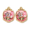 Light Gold Tone Alloy Enamel Pendants ENAM-B028-32KCG-01-1