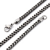2.5MM 304 Stainless Steel Wheat Chain Necklaces NJEW-Q013-15A-2