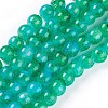 Spray Painted Glass Beads Strands GLAA-A038-C-46-1