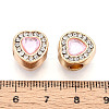 Rack Plating Alloy Rhinestone European Beads FIND-N011-06KCG-3