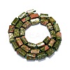 Natural Unakite Beads Strands G-O170-135-2