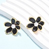 Flower 304 Stainless Steel Stud Earrings EJEW-C142-02G-01-3