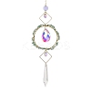 Natural Green Aventurine Chips Hanging Ornaments G-Z051-01D-1