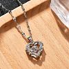 304 Stainless Steel Necklaces for Women NJEW-R015-03P-1