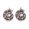 Brass Micro Pave Clear Cubic Zirconia Enamel Pendants KK-T071-28P-03-1