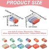 300Pcs 12 Style 2-Hole Glass Seed Beads SEED-AR0001-35-2