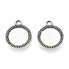 Tibetan Style Alloy Pendant Cabochon Settings PALLOY-N178-01AS-1