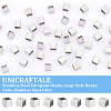 50Pcs 304 Stainless Steel European Beads FIND-UN0061-09-4