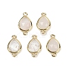 Natural Quartz Crystal Faceted Connector Charms G-L514-048P-03-1