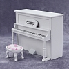 Wood Piano & Chair Miniature Ornaments PW-WG2A996-01-2