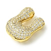 Rack Plating Brass Cubic Zirconia Pendants KK-S378-02G-U-2