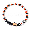 Halloween Acrylic Beads Stretch Bracelets for Women Men QV8903-1-1