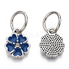 Enamel Style Flower Alloy Rhinestone Charms ENAM-S085-02-1