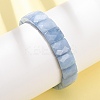 Dyed Natural White Jade Beaded Stretch Bracelets for Unisex G-K303-02P-01-1