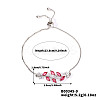 Brass Micro Pave Cubic Zirconia Box Chain Slider Bracelets DJ2694-3-1
