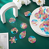 32Pcs 8 Style 430 Stainless Steel Filigree Pendants STAS-BY0001-10-5