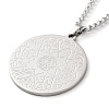 Non-Tarnish 304 Stainlessa Steel Curb Chain Pendant Necklaces LS-NJEW-H034-08P-1