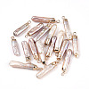 Electroplated Natural Keshi Pearl Pendants PEAR-S012-83-5