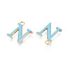 Rack Plating Alloy Enamel Pendants ENAM-T024-53N-G-2