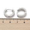 Brass Micro Pave Cubic Zirconia Hoop Earrings EJEW-M082-11P-4